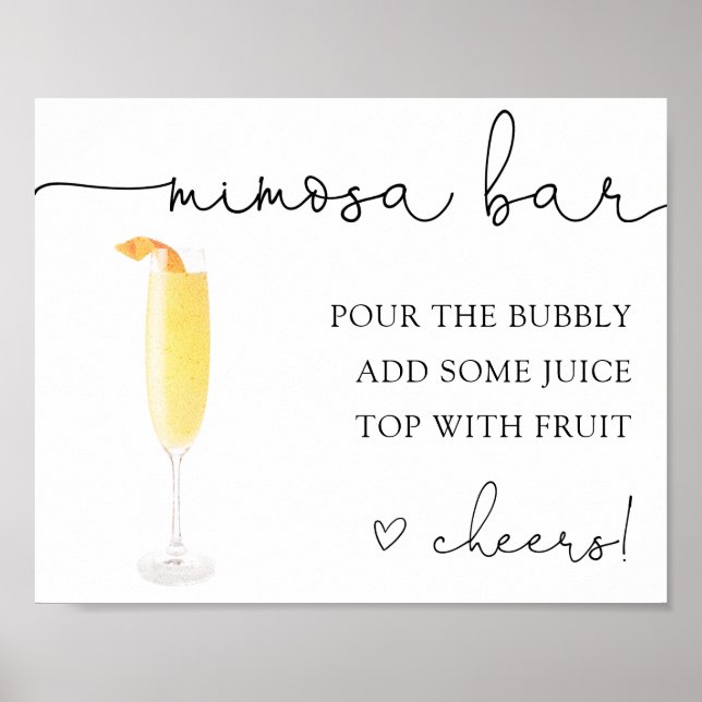 Mimosa Bar Dricks Skylt (Framsidan)