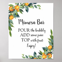 Mimosa Bar Dryckskylt Poster