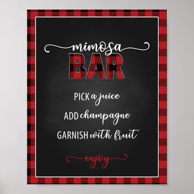 Mimosa Bar Flanell Fling 8x10 Affisch/Skylt Poster (Framsidan)