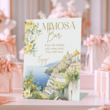 Mimosa Bar Italien Positano Bröllopsfest före bröl