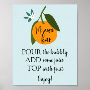 Mimosa Bar Orange Skylt