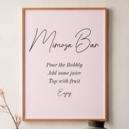 Mimosa Bar Rosa Bröllopsfest  Poster