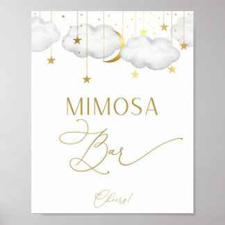 Mimosa Bar skylt, Baby Shower Spel Affisch
