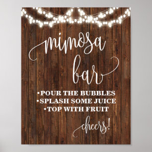 Mimosa Bar skylt Bröllopsdusch Västerländsk Bröllo