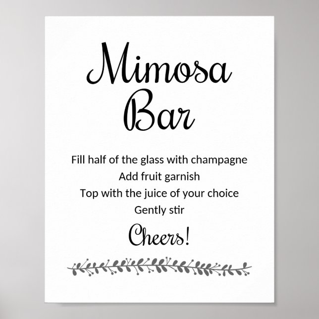 Mimosa Bar skylt - Rochester (Framsidan)