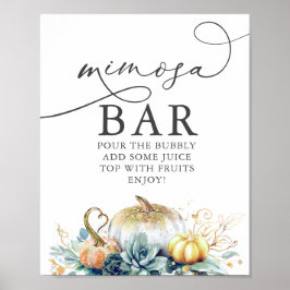 Mimosa Bar skylt Sukkulenter Pumpa Bröllopsfest