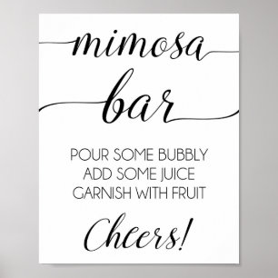 Mimosa Bar Tryck Dusch eller fest Mimosa skylt