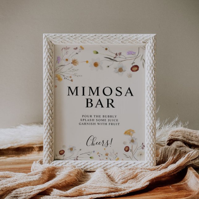 Mimosa Boho Wildblomma Pub Bröllop Poster (Skapare uppladdad)