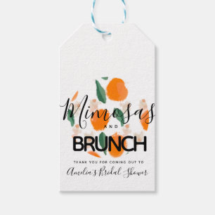 Mimosa Brunch Hand plockade Möhippa Presentetikett