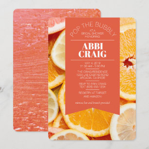 ’Mimosa’ - Citrus Inbjudningskort för möhippan, Fl