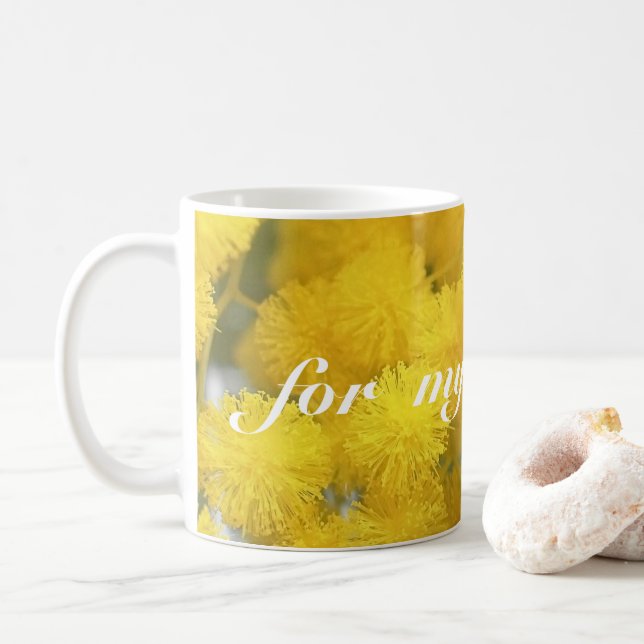 mimosa för mamma kaffemugg (Med munk)