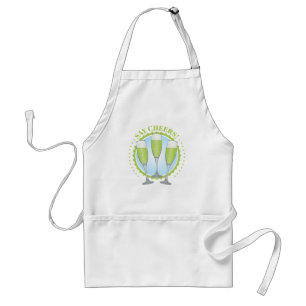 Mimosa Grönt Champagne Glass Vuxen Apron Förkläde