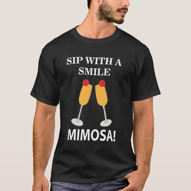 Mimosa klunk med ett leende Mimosa T Shirt (Framsida)