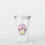 Mimosa Lila Champagne Glass Take Away Mugg<br><div class="desc">Anpassa den med ditt namn eller meddelande. Säg att det är en fin illustration av mousserande champagneglas. En roligt för en brunch,  bachelorette,  drinkar efter arbete,  flickans kvällstid,  cocktail party eller firande. Colorful,  lila mimosa Drycker,  mousserande vin,  åklagco.</div>