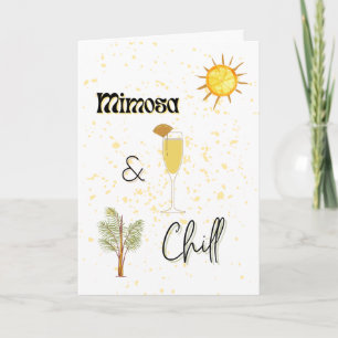 Mimosa- och Chill-anteckningskort Anteckningskort