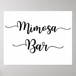 Mimosa Pub Bröllop Sign | Modern kalligrafi Poster