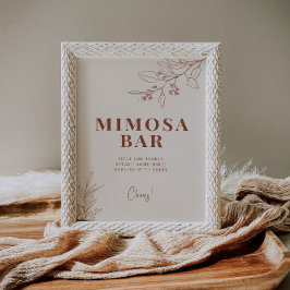 Mimosa Pub Bröllop Sign Poster