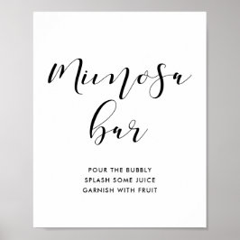 Mimosa pub bröllop tecken poster