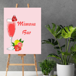 Mimosa Pub BubLY Brunch Baby Shower Poster
