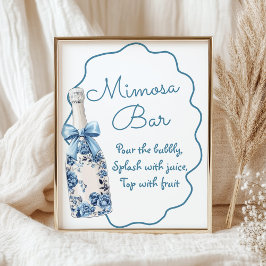 Mimosa Pub Chinoiserie Boots Möhippa Poster