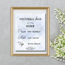 Mimosa Pub Cloud 9 Möhippa Pastel Blue Chic Poster