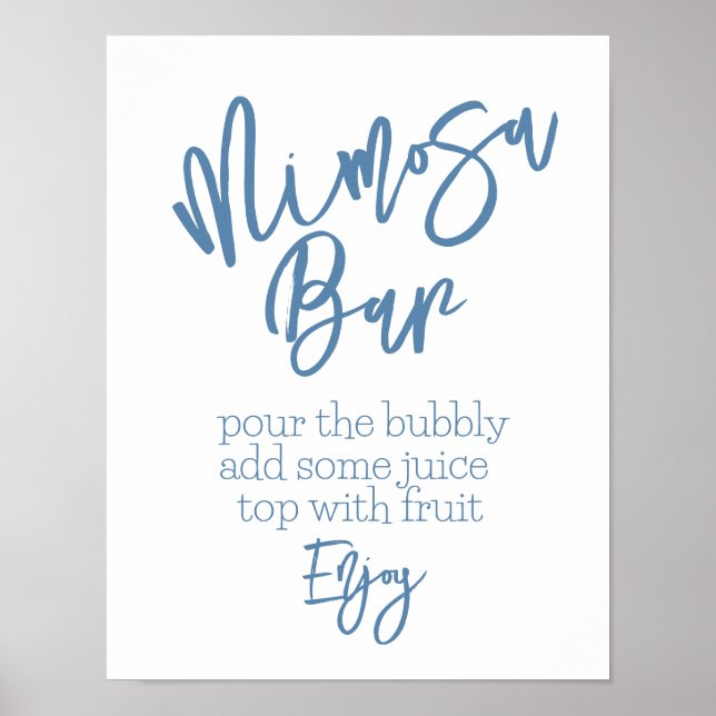 Mimosa Pub Dusty Blue Poster (Framsidan)