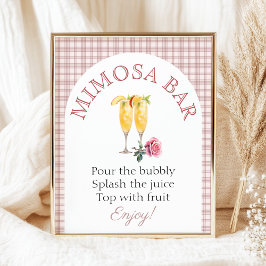 Mimosa pub Rosa Färsk Möhippa utanför marknaden Poster