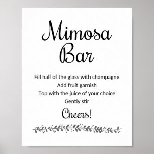 Mimosa Pub Sign - Rochester Poster