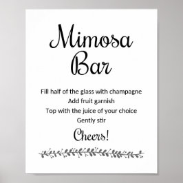Mimosa Pub Sign - Rochester Poster