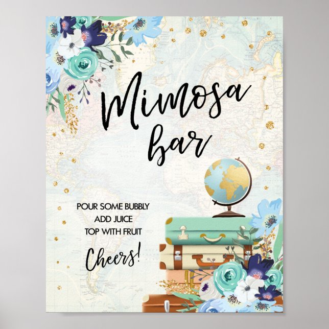 Mimosa Pub skriver under Äventyr Travel Shower Bor Poster (Framsidan)