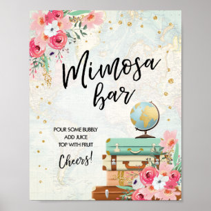 Mimosa Pub skriver under Äventyr Travel Shower Bor Poster