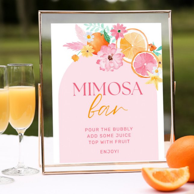 Mimosa Pub-skylt för Möhippa av huvudkök Poster (Skapare uppladdad)