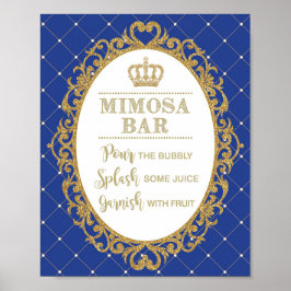 Mimosa Pub undertecknar Royalet Blue Guld Prince B Poster