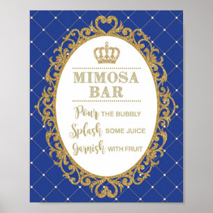Mimosa Pub undertecknar Royalet Blue Guld Prince B Poster