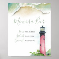 Mimosa Pub Watercolor Lighthouse