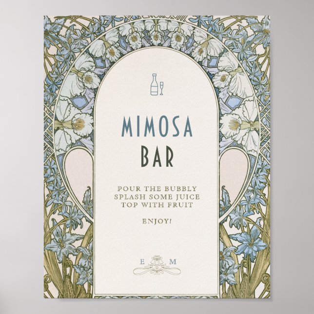Mimosa Sign Vintage 1920 Poster (Framsidan)