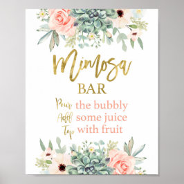 Mimosa-tecken, blommigt-tecken för självmord poster