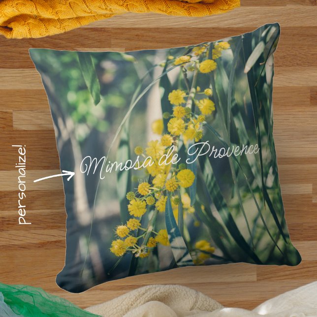 Mimosa Träd med Gula blommor Kudde (Skapare uppladdad)