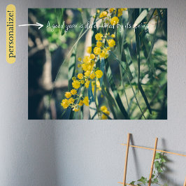 Mimosa Träd med Gula blommor Poster