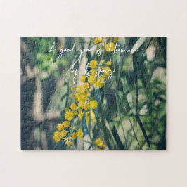Mimosa Träd med Gula blommor Pussel