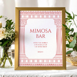 Mimosabar-poster för gudinnafesten poster