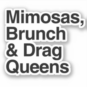 Mimosas Brunch and Drag Queens Klistermärken