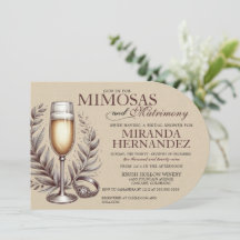 Mimosas & Matrimony Bridal Shower Invitation