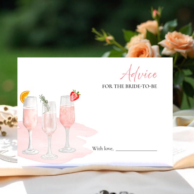 Mimosas Möhippa Advice for Bride Card Inbjudningar (Skapare uppladdad)