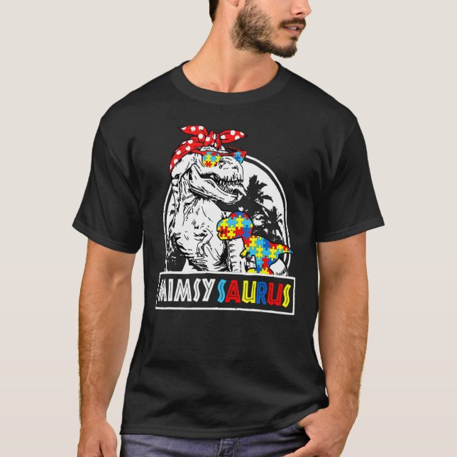 Mimsysaurus t Rex Dinosaur Mimsy Saurus Family Mat Shirt (Framsida)