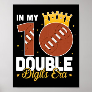 Min 10 Double Digits Era Fotboll 10-årsdag Poster