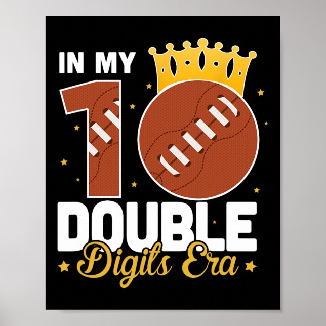 Min 10 Double Digits Era Fotboll 10-årsdag  Poster (Framsidan)