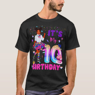 Min 10:e födelsedag African American Black Girl 1 T Shirt