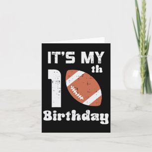 Min 10:e födelsedag, amerikansk fotboll 10 år gamm kort