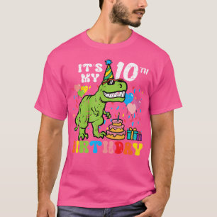 Min 10:e födelsedag Dinosaur Trex 10 år gammal bd T Shirt